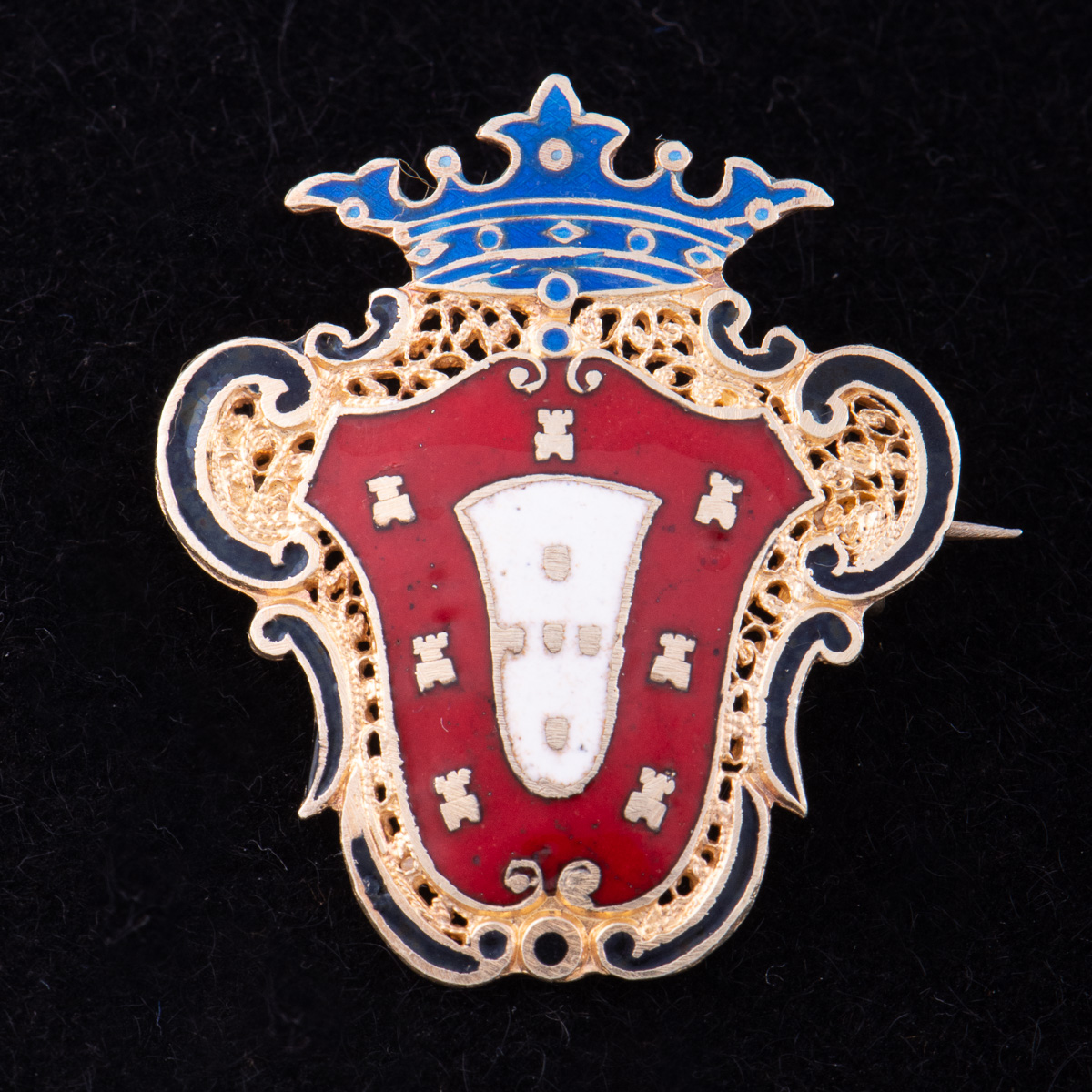 Rosas de Portugal Broche representando o brasão portu