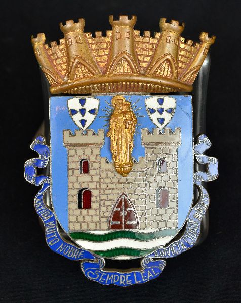 Colecionismo- Brasão de arma português em bronze esmalt