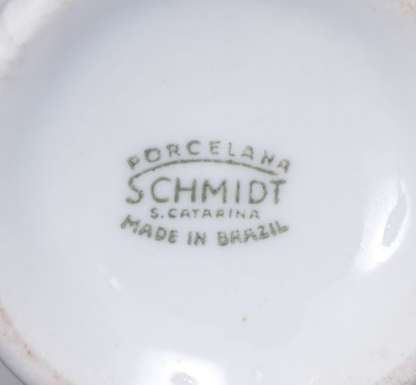 Jogo Para Chá Antigo Porcelana Schmidt Flor Azul 10 Peças