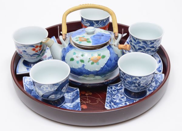 Jogo de Chá de Porcelana com xícaras japonês