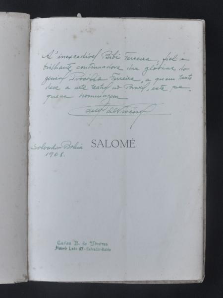 Livro Salomé,tradução do drama em um ato de Oscar Wilde