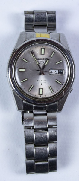 Rel gio Seiko 5 Antigo rel gio e pulso prateado autom