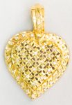 Pingente em ouro 18 kts na forma de coração cravejado de brilhantes - PT 9.4 grs