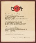 Poema de H. Campos entitulado "A Sombra das Tamareiras" - c/m 44x55 (com vidro)