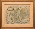 Mapa entitulado "América - Anno Demini 1492-1499 a Cristophoro Columbo" - s/m 33x44cm e c/m 49x59cm