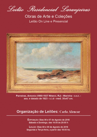 Leilão Residencial Laranjeiras - Obras de Arte e Coleções - On Line e Presencial