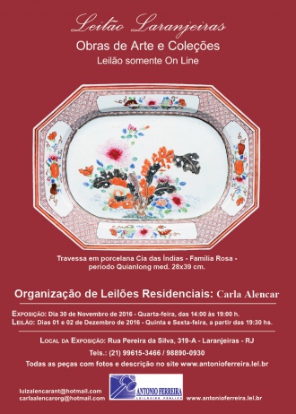 Leilão Laranjeiras - Obras de Arte e Coleções - Leilão somente on line