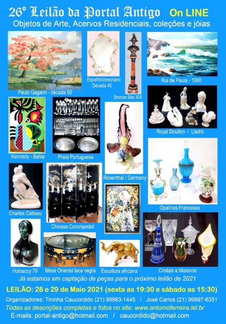 26º Leilão Portal Antigo - Objetos de Arte, Acervos Residencias, Coleçoes e Jóias - Sómente ON-LINE